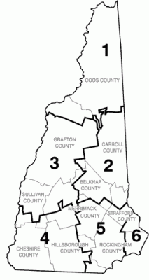 Map of NH Fish and Game Regions