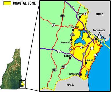 Map of New Hampshire Waterfowl Coastal Zone
