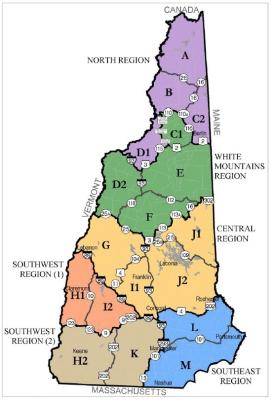 Map of NH regions